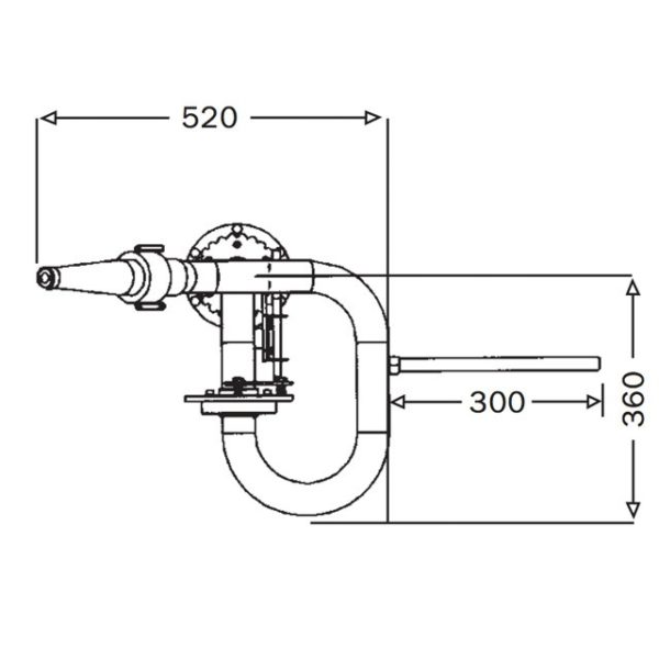 1pt5 Inch Mini Manual Monitormm40 Technical Drawing From Top