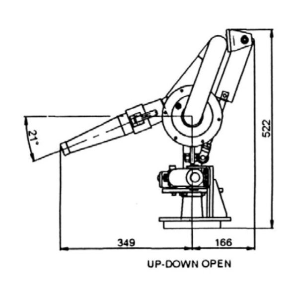 2inch Air Electric Remote Monitor Rm50ae Technical Drawing From Side