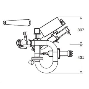 2pt5inch Electric Remote Monitor Rm65 E Technical Drawing From Top