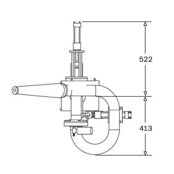 Hydraulic Remote Monitor Rm80 Technical Drawing From Top