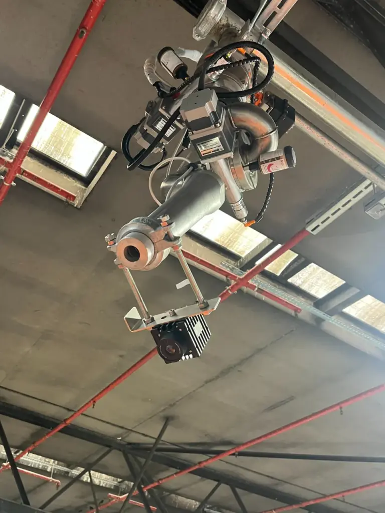Industrial Fire Suppression Nozzle Close Up